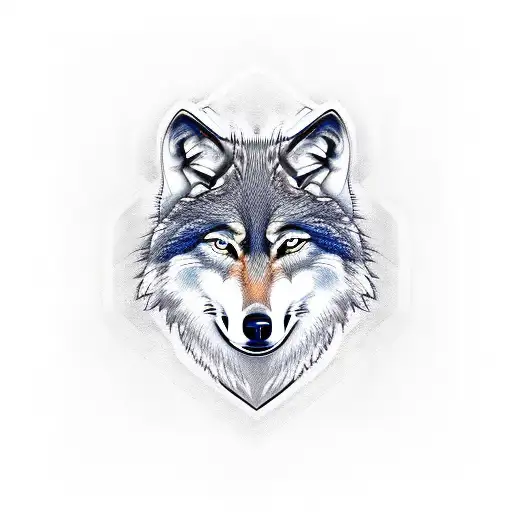 Wolf Grad With 8 Eyes And Metal Collar On Neck