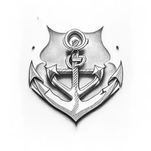 Single Wing Surrounding An Anchor