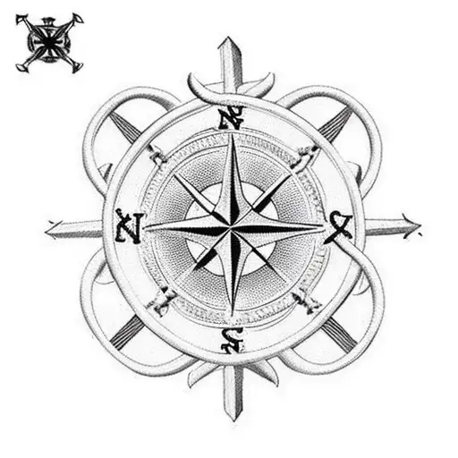 Anchor Cross And Compass