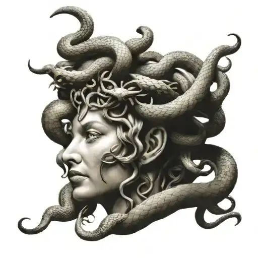 Medusa Head With Snakes