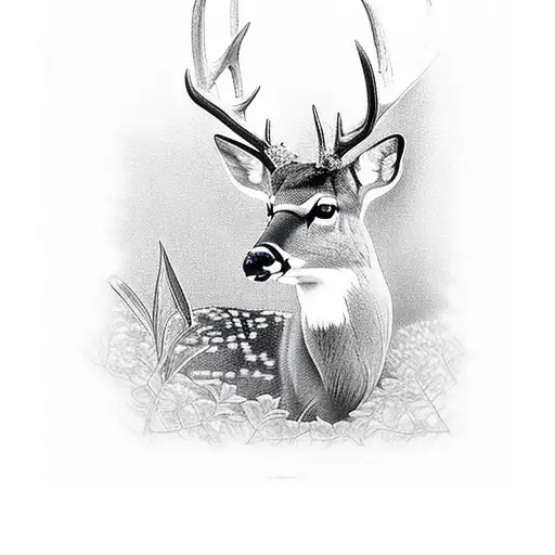 Whitetail Deer In Habitat