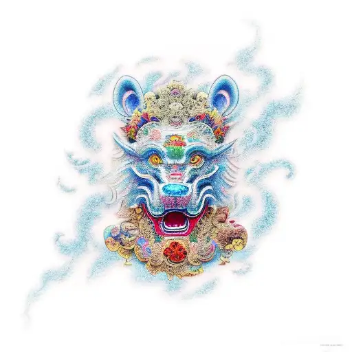 Foo Dog Lsd Acid Trip Colorful