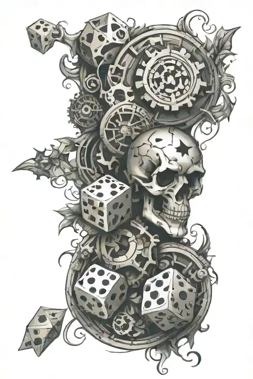 Dice Gear Half Circle