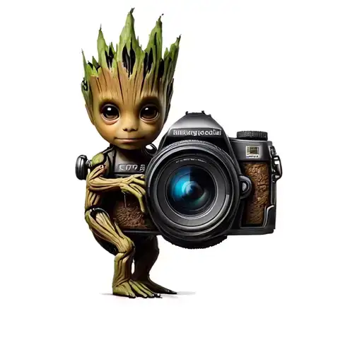 Baby Groot And Camera
