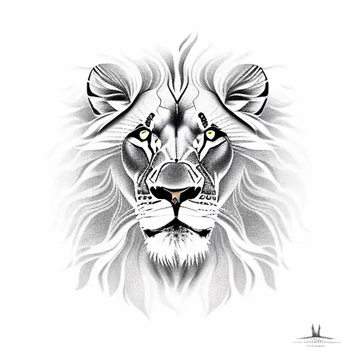 Lion With Black Background