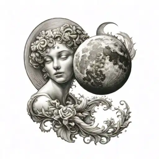 Venus And Moon Merging Together