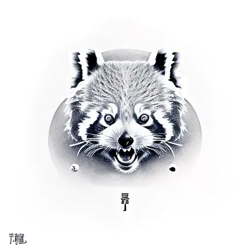 Red Panda Holding A Tennis Racket