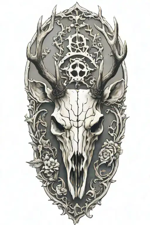 Deer Skull With Antlers