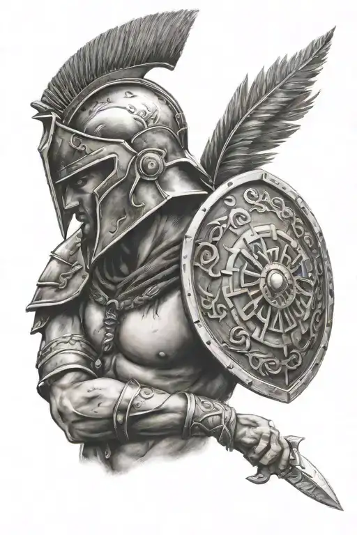 Spartan Warrior Holding