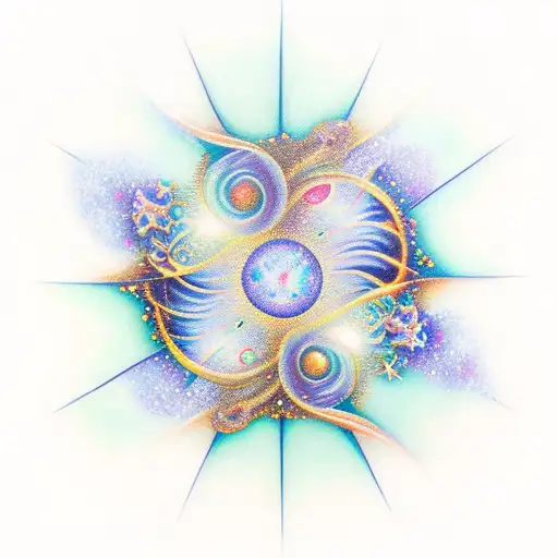 Mermaid Planets Stars Flower Galaxy