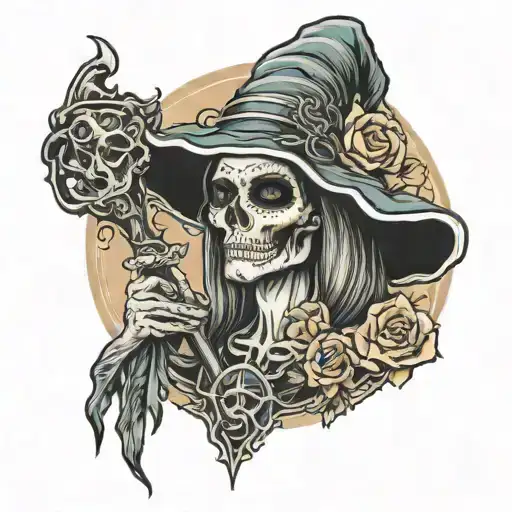 Witch With Santa Muerte