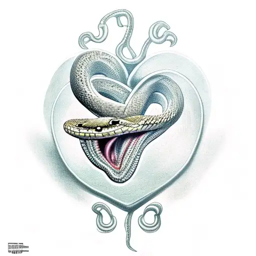 Snake Eating A Heart