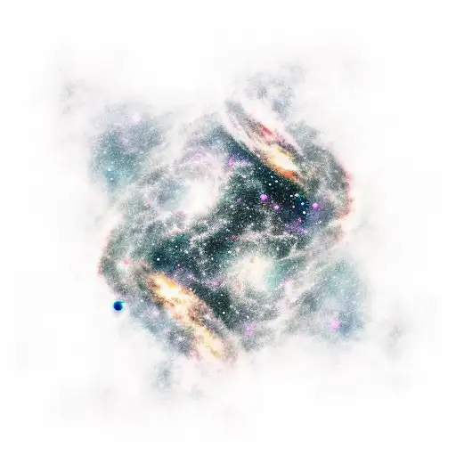 Universe With Stars And Nebulas As Background For Character Text