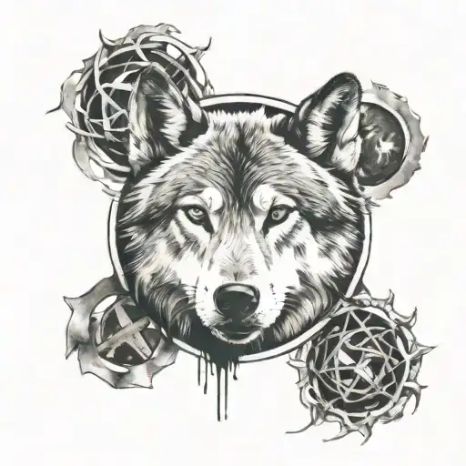 Wolf And Anarchy Symbol