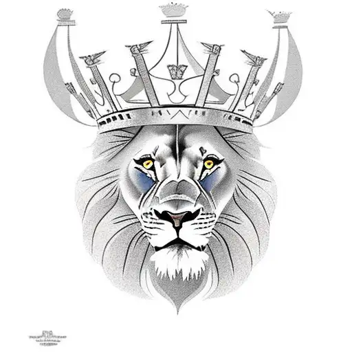 Lion And Gladiator With Crown