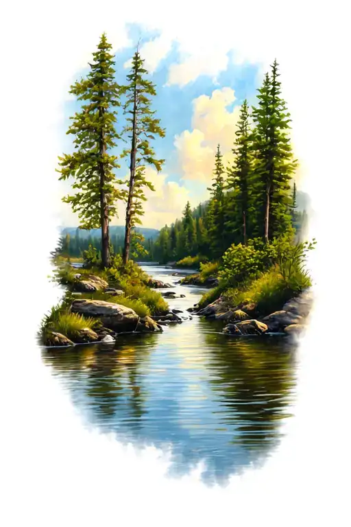 Outdoor Scene Featuring A River