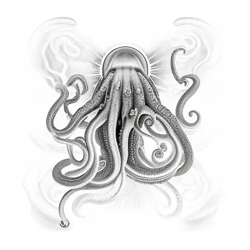 Octupus Coliding With The Sun