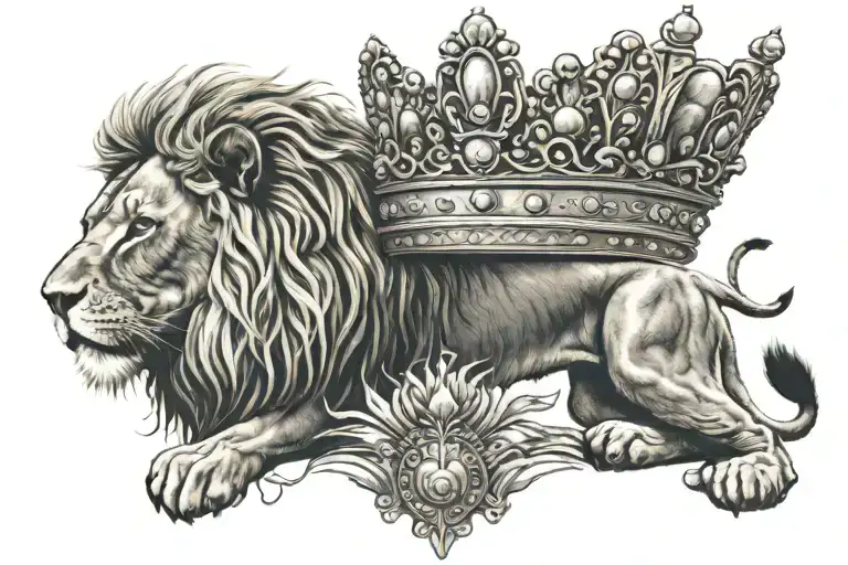 Lion Wearing A Crown