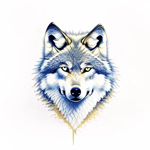 Wolf With Gold Eyes