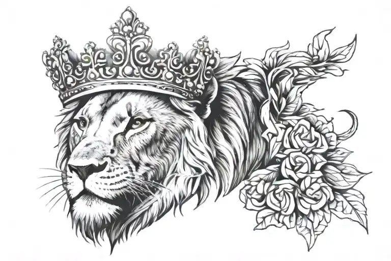 Lion Wearing A Crown
