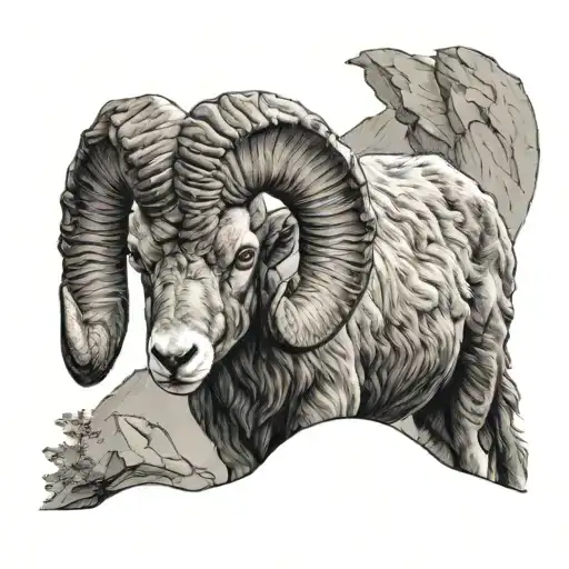 Mountain Ram Standing