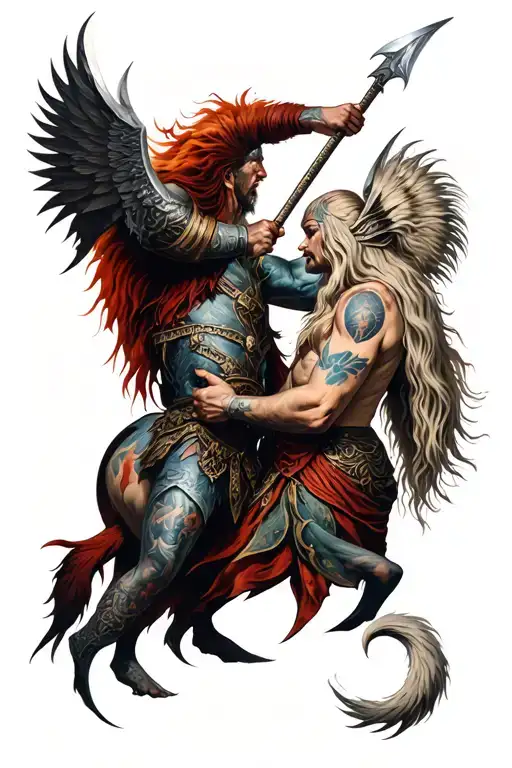 Norse Mythology Battling Each Other