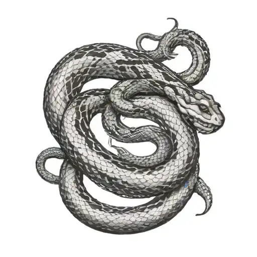 Full Moon And Snake Wrap Around And Inside Of The Koon