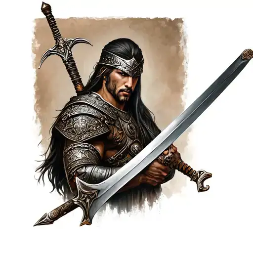 Warrior And Sword