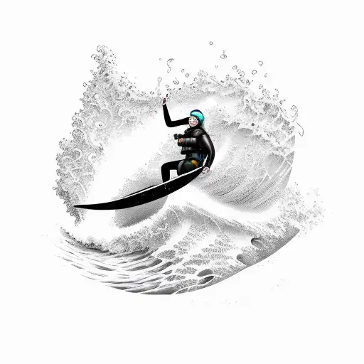 Kitesurfer Wave Ocean Diver