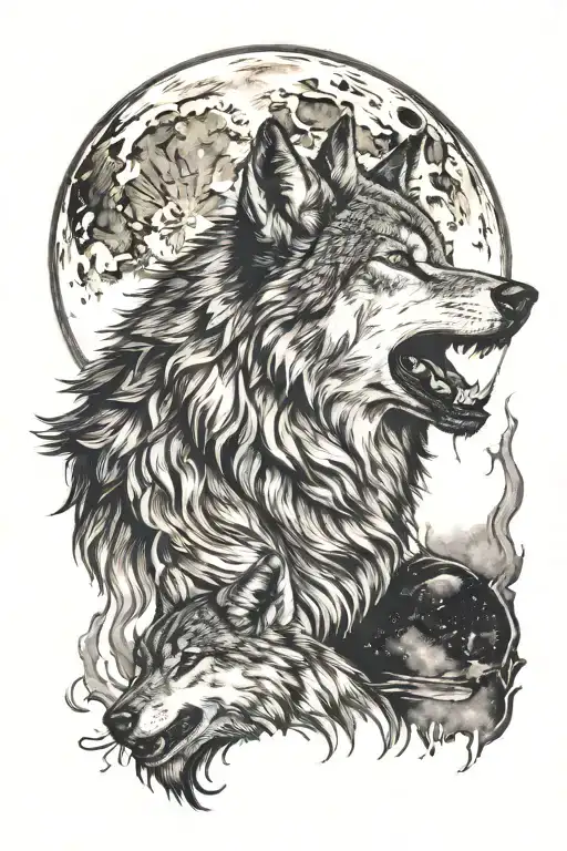 Wolf Howling At The Moon