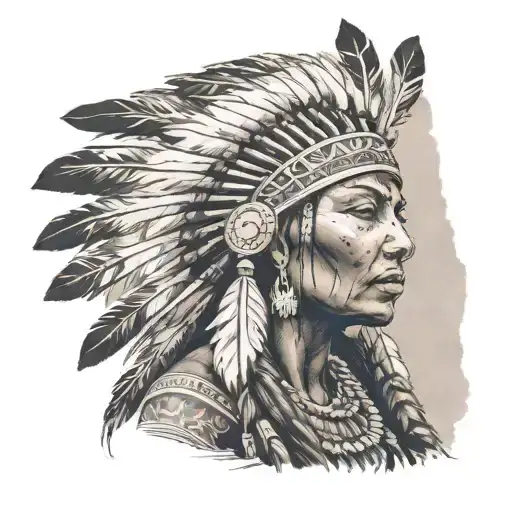 Indian Woman With Headdress