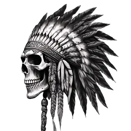 Indian Skull Head Dress Shirt Hanging