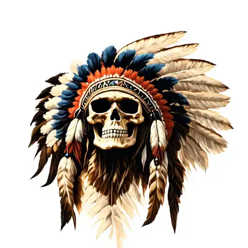 Indian Skull Head Dress Shirt Hanging