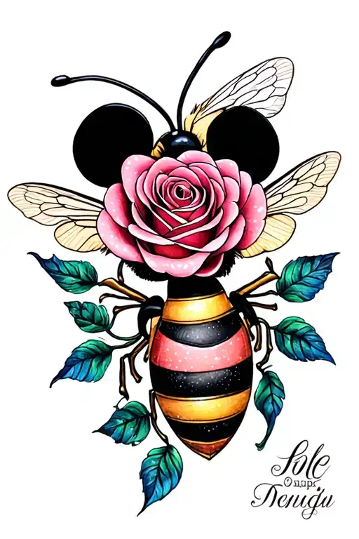 Minnie Mouse Bee Rose