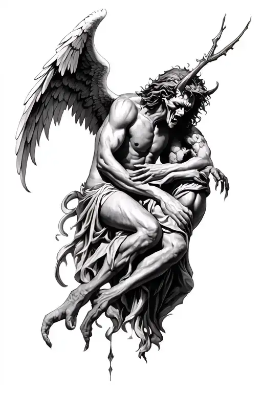 Angel Killing A Demon