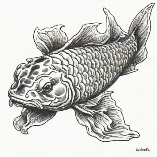 Woman Hand Holding Koi Fish