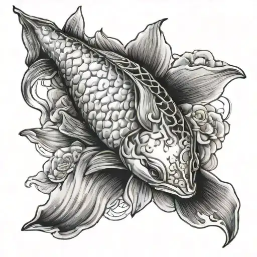 Woman Hands Holding Koi Fish