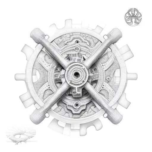 3D Gears Cables In Body