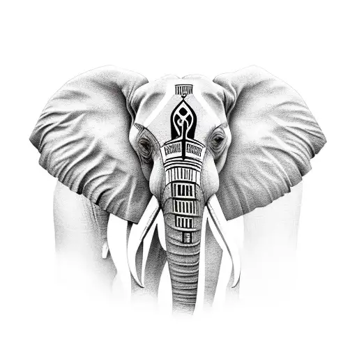 Elephant In African Forest