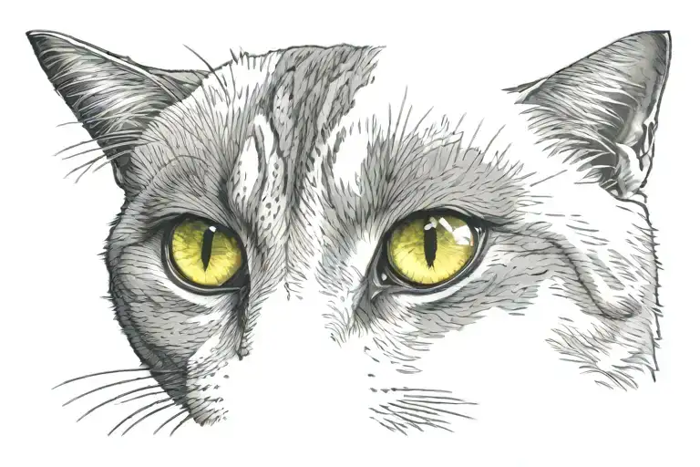 A Cat With Heterochromia Staring Menacingly