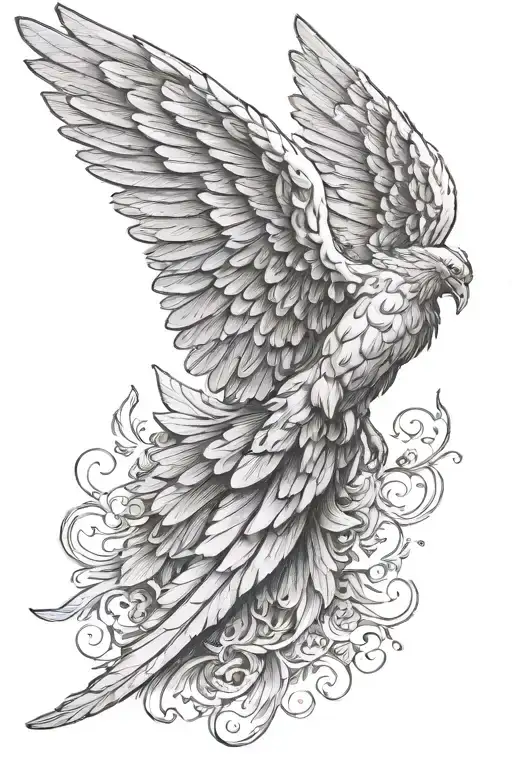 Angel Wings Spread Wings Flying Away