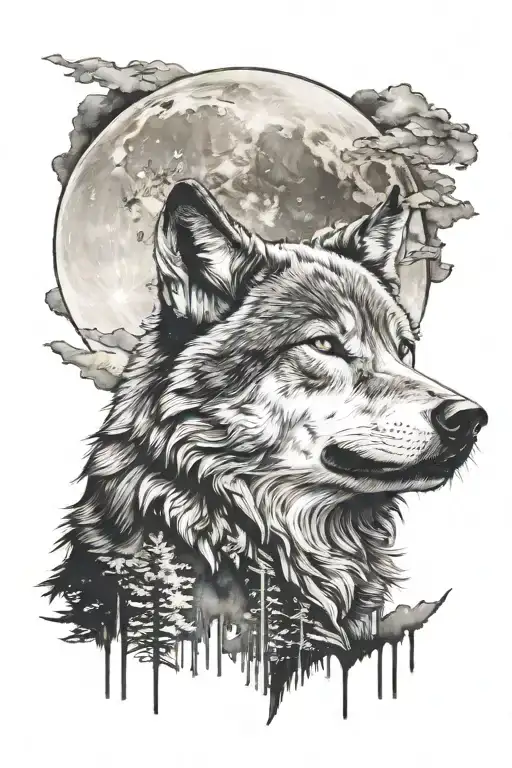 Wolf Howling At The Moon
