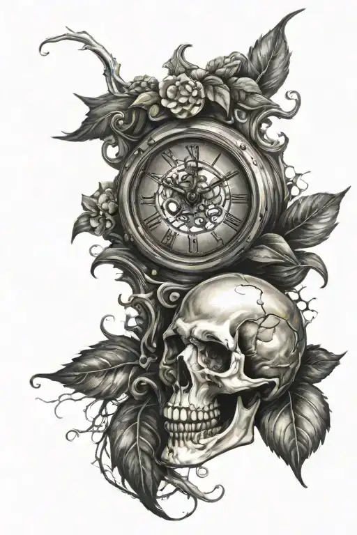 Skull Wold Clock Gost