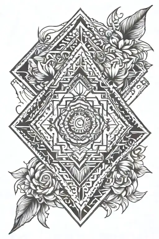 Southwest Diamond Shaped Line Outlining