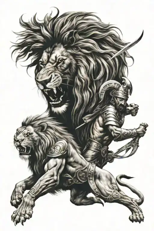 Lion And Warrior