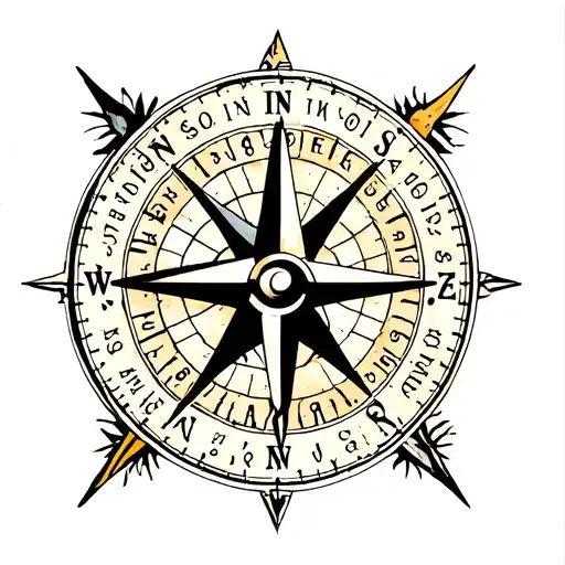Moral Compass Surrounded By Various