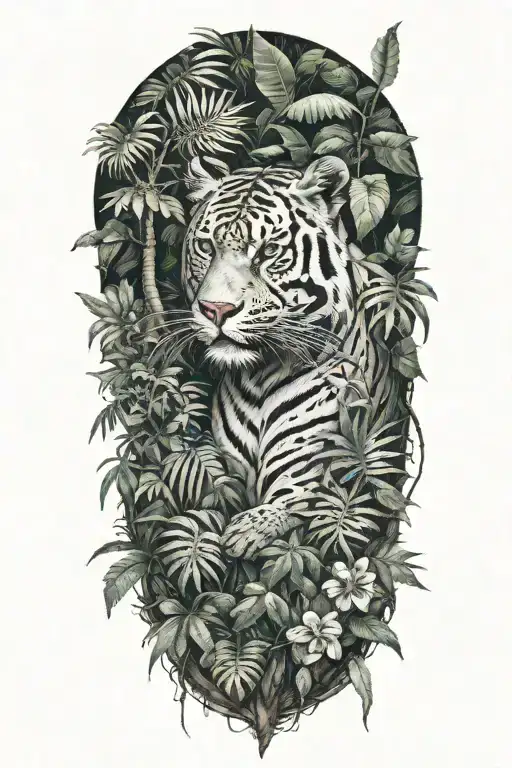 Jungle Tattoo For Behind Existing