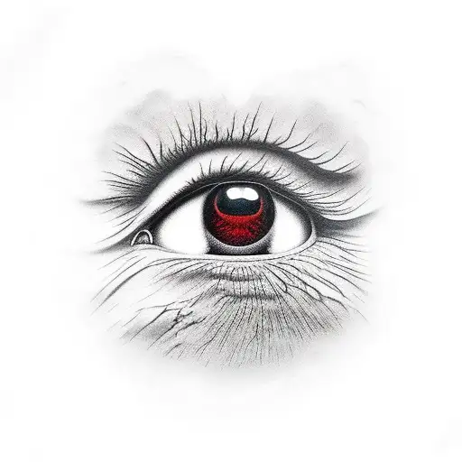 Glowing Eyes Peeking Out Deep In A Forest