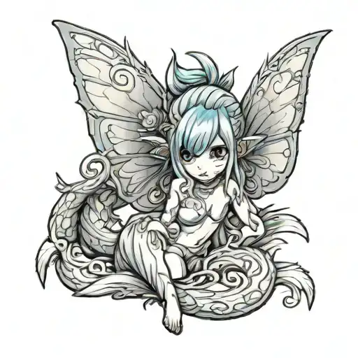 A Fairy With A Tail From The Fairy Tail Anime Logo