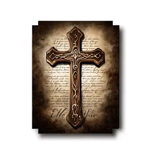 Cross With Scripture For Military Simple